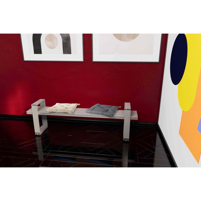 Contemporary Sao Paulo Bench from Aluminium Exchange For Sale - Image 3 of 5