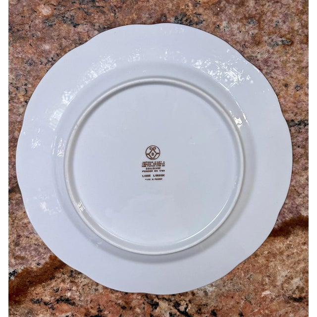 Vintage French Hand Painted Cherubs Gold Gilt Green Porcelain Decorative Plate For Sale - Image 9 of 12