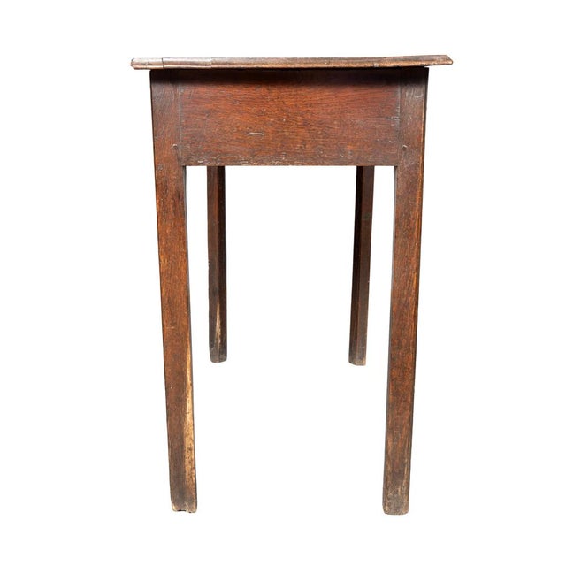 George III Oak Side Table For Sale In Boston - Image 6 of 11