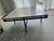 Vintage Hammary East Park Collection coffee or cocktail table. Made of travertine marble with modular steel gunmetal base....