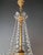 Metal Antique Oval Empire Style Crystal Chandelier Brass Neoclassical Light Restored For Sale - Image 7 of 15