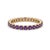 Purple Amethyst Stacking Band Ring | Febraury Birthstone Eternity Band Ring Us 7 For Sale - Image 4 of 5