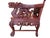 Antique Chinese Rosewood Dragon Armchair – Peranakan Style Carved Chair With Marble Insert, C. Late 19th or Early 20th Century For Sale - Image 9 of 16