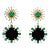 Margarita Earrings in Black, a pair For Sale