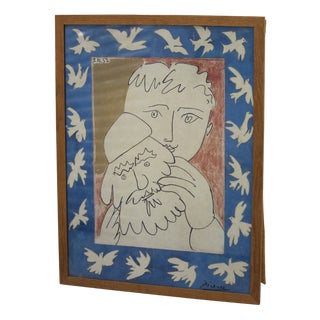 Picasso, Dove, 1950s, Lithograph, Framed For Sale