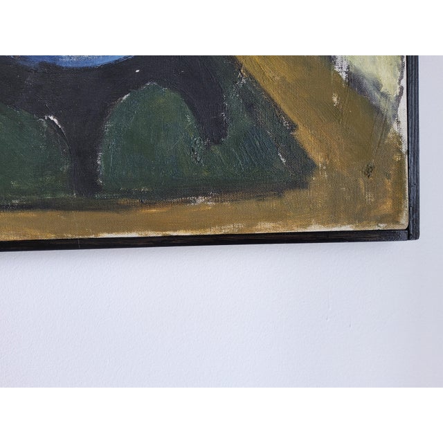 Linen Original Swedish Mid Century Interior Still Life Painting by Ulla Borgstrom 1951 For Sale - Image 8 of 17