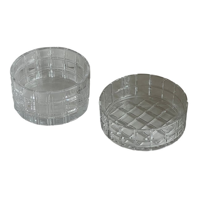 Waterford Tartan Pattern Crystal Bowls For Sale