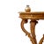Pair of consoles, gilded carved wood, decorated with beads and gypsum acanthus leaves. The drawers have brass knobs....