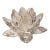 1970s Swarovski Vintage Silver Crystal Lotus Water Lily Flower Candle Holder For Sale