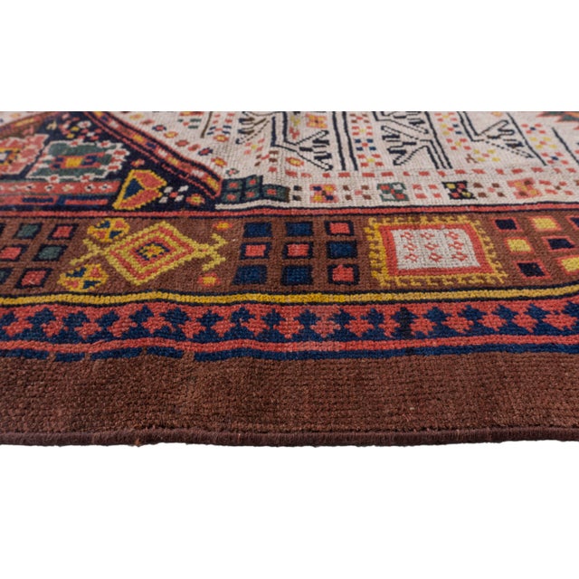 Antique Circa 1900 Oversize Brown Hand Knotted Wool Runner 4ft 1in X 22ft 3in For Sale - Image 9 of 14
