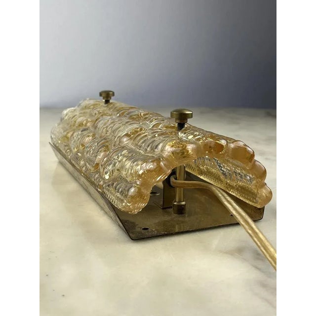 Glass and Brass Wall Lamp by Carl Faggerlund for Orrefors / Lyfa, Denmark, 1970s For Sale - Image 6 of 13