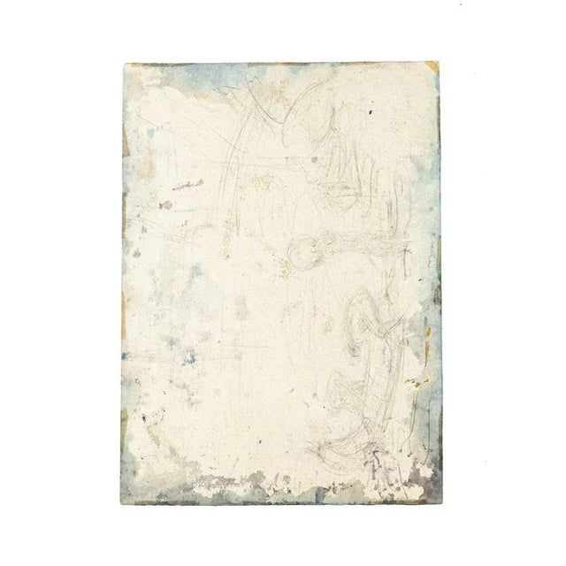 Under the Snow is an original drawing in mixed media -ink and watercolor- on paper realized by Simon Goldberg (1913-1985)....