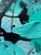 "Beach Days" Large Coastal Modern Statement Painting in Aqua and Teal With Magenta Accents For Sale - Image 11 of 13