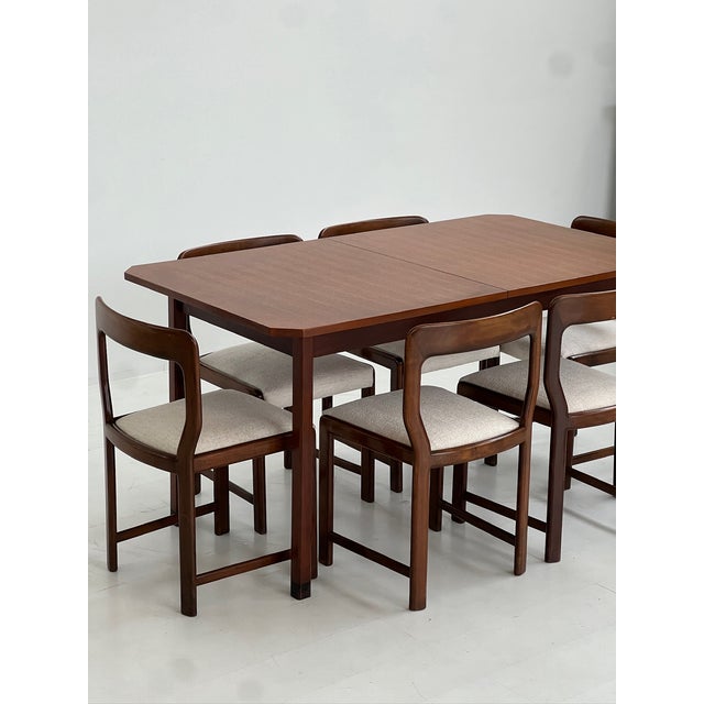 Brown Extendable Teak Dining Table, 1970s For Sale - Image 8 of 8