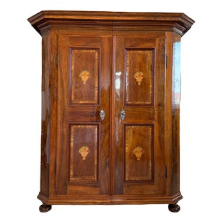 Baroque Hall Cabinet in Marquetry For Sale