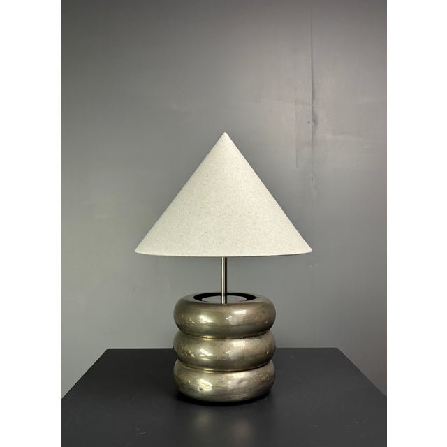 Mid-Century Modern French Silver Plated Table Lamp, 1950s For Sale - Image 6 of 18
