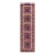 Boho Chic Panel Shirwan Red/Blue Wool Runner Rug- 3'5''x11'2'' For Sale