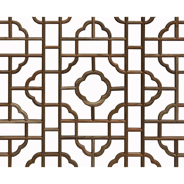 Square Raw Plain Wood Flower Geometric Pattern Wall Panel For Sale - Image 4 of 5