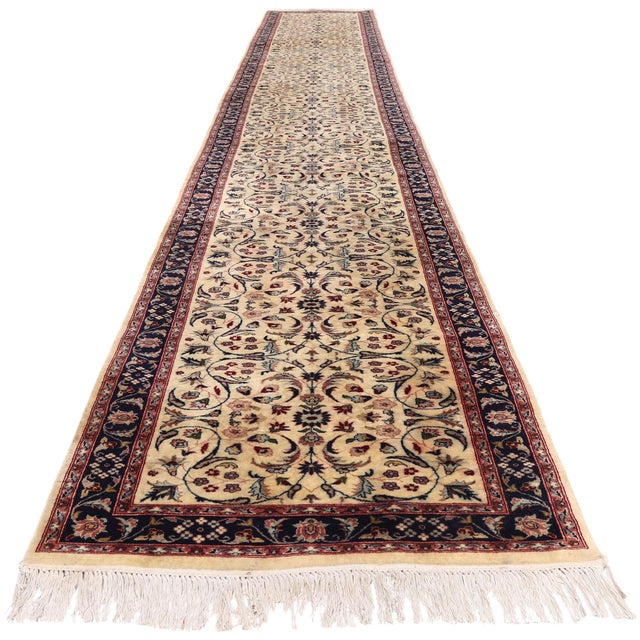 Chinese Vintage Chinese Tabriz Rug Runner, 02'06 X 19'09 For Sale - Image 3 of 12