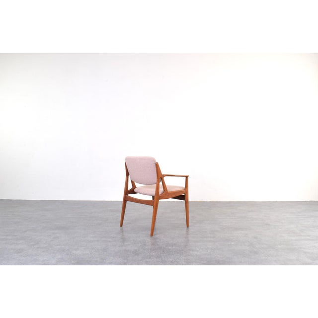 1960s Mid-Century Modern Ella Armchair in Teak and Wool by Arne Vodder for Vamo Sønderborg, 1960s For Sale - Image 5 of 13