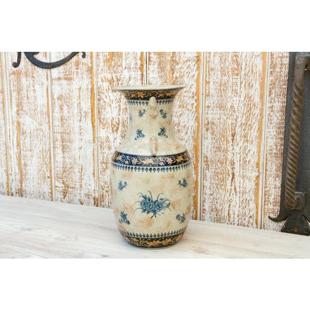 Ceramic Chinese Export Painted Vase For Sale - Image 7 of 12
