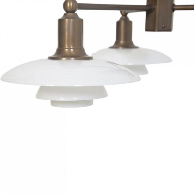 Stem Fitting Lamp in Browned Brass by Poul Henningsen, 1990s For Sale - Image 3 of 11