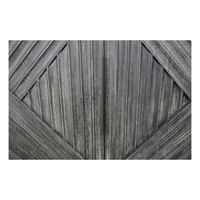 Black Blackwood Geometric Stone Top Sideboard For Sale - Image 8 of 12