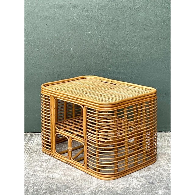 Vintage Rattan Stacked Rattan Coffee Table For Sale - Image 12 of 12