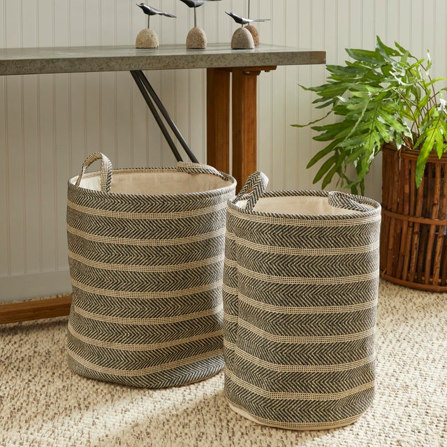 Textile Marleigh Round Baskets, Set Of 2 For Sale - Image 7 of 7