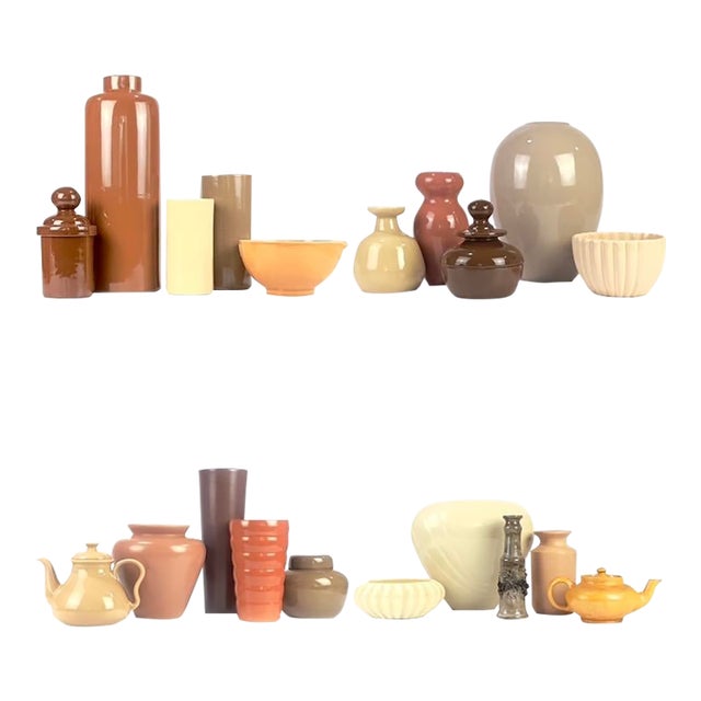 Top 20 Shades of Umber Vintage Ceramics Instant Collection For Sale