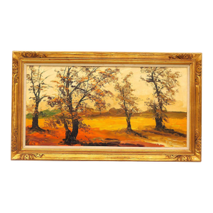 Morris Katz (Polish-American, 1932-2010), Contemporary Autumn Landscape, 1971, Oil Impasto