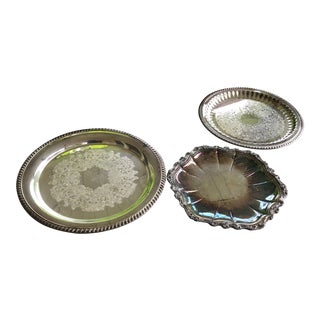 Silver Plated Vintage Wedding Trays For Sale