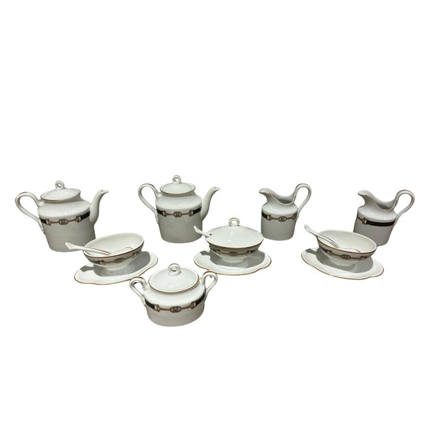 Rare Vintage Italian Gucci by Richard Ginori Porcelain Dinnerware & Serving Set - 62 pcs For Sale In Charlotte - Image 6 of 12