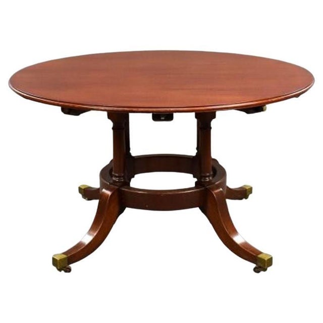 Circular Mahogany Extending Dining Table, 1920s For Sale - Image 14 of 14