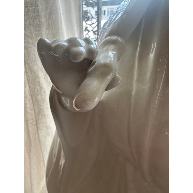 Chinoiserie Large Chinoiserie Blanc De Chine Style Oriental Figures For Sale - Image 3 of 14