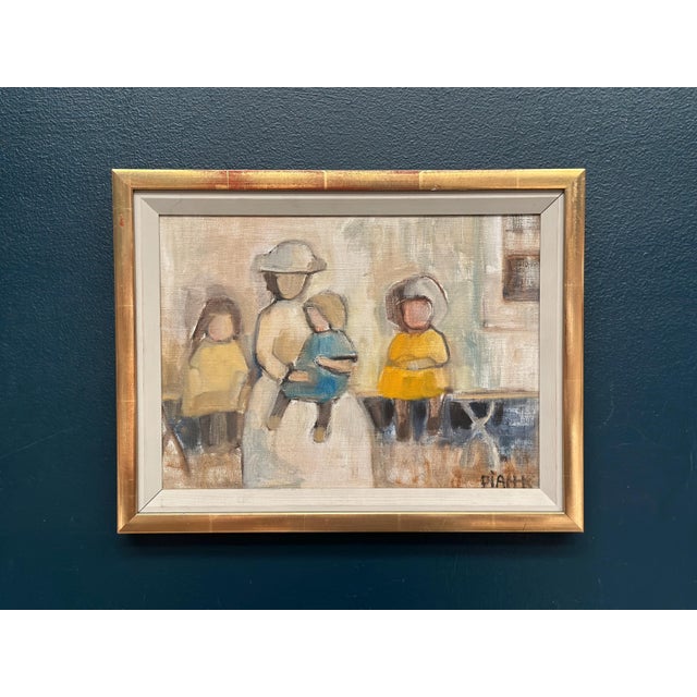 Pia Hesselmark‑Campbell, Familj, 1950s, Oil on Canvas, Framed For Sale - Image 16 of 16