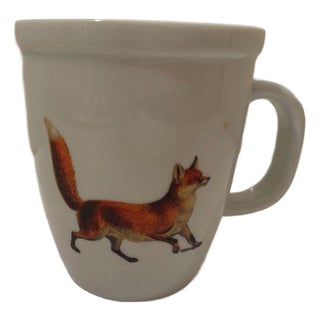 Red Fox Porcelain Bistro Coffee Mug For Sale