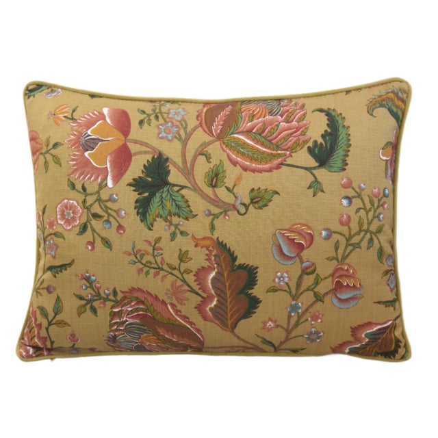 2020s Beautiful Designer Trailing Botanical Floral Feather/Down Pillow For Sale - Image 5 of 6