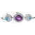 .925 Sterling Silver Oval Amethyst and Pear Blue Topaz with Diamond Accent Lariat 4”-10” Adjustable Bolo Bracelet (H-I Color, SI1-SI2 Clarity) For Sale In New York - Image 6 of 6