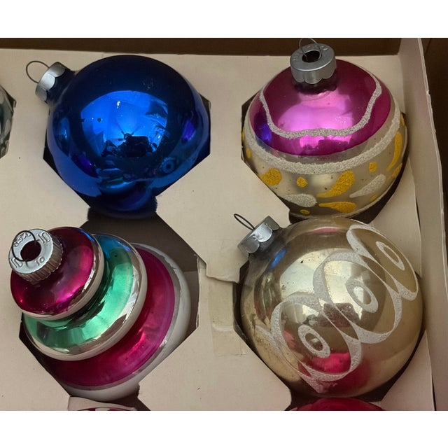 Shiny Brite Mercury Glass Ornaments - Set of 9 For Sale - Image 10 of 12