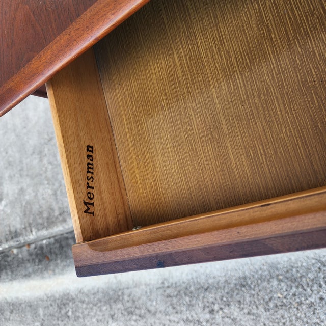 Mid Century Walnut End Tables Pair MCM For Sale - Image 12 of 12