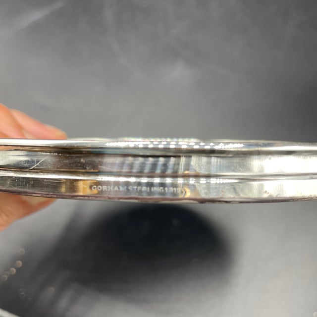 1960s Gorham Sterling and Black Melamine Tray For Sale - Image 9 of 12