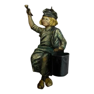 Vintage Dutch Boy Paint Advertising Tin Match Holder