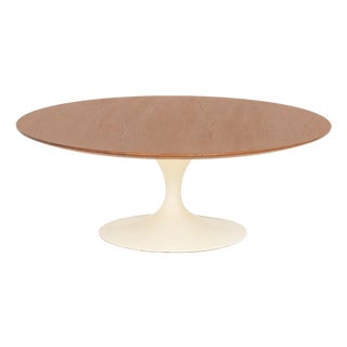 Saarinen X Knoll Associates Oak Tulip Coffee Table For Sale