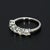 Silver 1.5ctw Natural Round Brilliant Diamonds in a Five-Stone Platinum Wedding Ring, Size 6.5 For Sale - Image 8 of 8