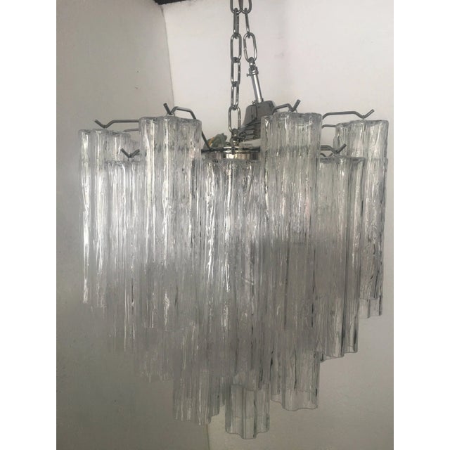 Contemporary Murano Glass "Tronchi" Chandelier Sputnik Metal frame kromo diameter 50 cm = 19,7" heigh 40 cm = 15,7" USA...