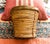 Brass Vintage Mid Century Italian Pencil Reed Bamboo Rattan Log Basket With Brass Trim and Handles. For Sale - Image 8 of 8