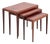 Mid-Century Scandinavian Modern Nesting Tables in Rosewood attributed to Johannes Andersen, 1960s, Set of 3 For Sale