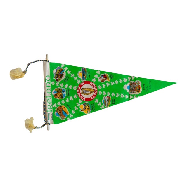 Vintage County Donegal Ireland Felt Flag Pennant For Sale