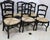 French Oak Dining Chairs With Rush Seats. The chairs are ebonized and distressed with classic French Country Farm House...